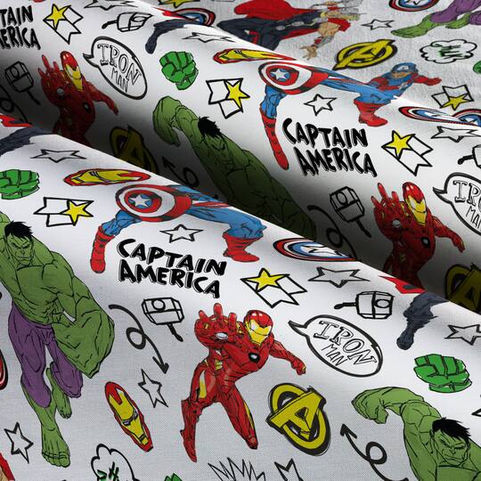 Marvel Avengers Doodle Adventure Cotton Fabric